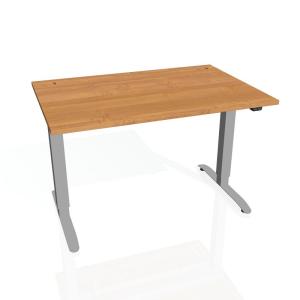 Pracovný stôl Motion, ZO, 3S, 160x61 - 128x80 cm, jelša/sivá