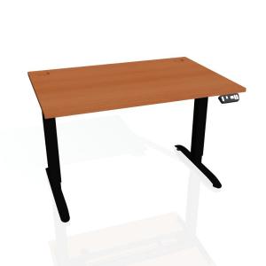 Pracovný stôl Motion, PO, 3S, 180x61 - 128x80 cm, čerešňa/čierna