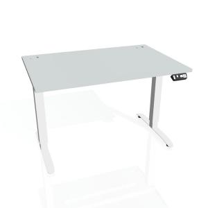 Pracovný stôl Motion, PO, 3S, 180x61 - 128x80 cm, sivá/biela