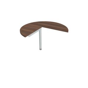 Doplnkový stôl Cross, pravý, 100x75,5x(60x60) cm, orech/kov