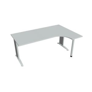 Pracovný stôl Cross, ergo, ľavý, 180x75,5x120 cm, sivá/kov