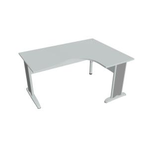 Pracovný stôl Cross, ergo, ľavý, 160x75,5x120 cm, sivá/kov