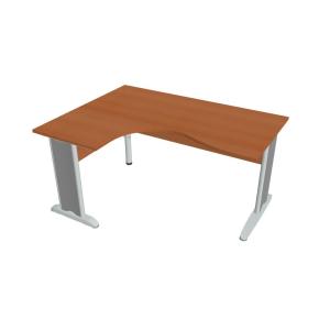 Pracovný stôl Cross, ergo, pravý, 160x75,5x120 cm, čerešňa/kov