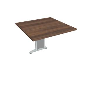 Doplnkový stôl Cross, 80x75,5x80 cm, orech/kov