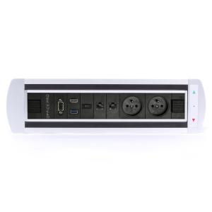 Zásuvkový elektr. otočný panel Vault 043, strieborný