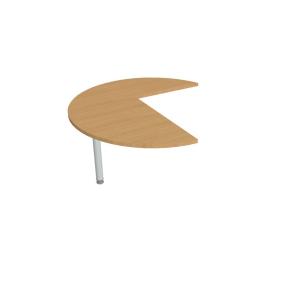 Doplnkový stôl Flex, ľavý, 120x75,5x(80x60) cm, buk/kov