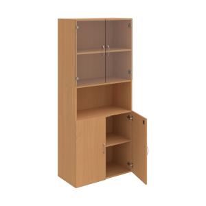 Policová skriňa Drive, zámok, 80x185x42 cm, buk/buk