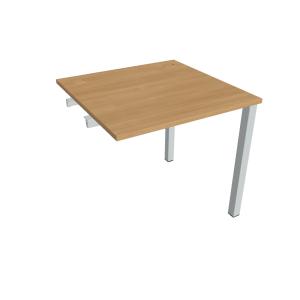 Pracovný stôl Uni k pozdĺ. reťazenie, 80x75,5x80 cm, dub/sivá