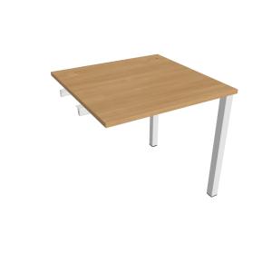 Pracovný stôl Uni k pozdĺ. reťazenie, 80x75,5x80 cm, dub/biela