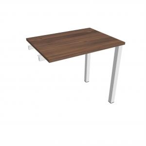 Pracovný stôl Uni k pozdĺ. reťazeniu, 80x75,5x60 cm, orech/biela