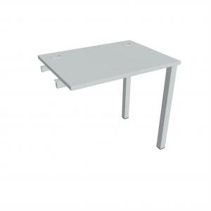 Pracovný stôl Uni k pozdĺ. reťazeniu, 80x75,5x60 cm, sivá/sivá