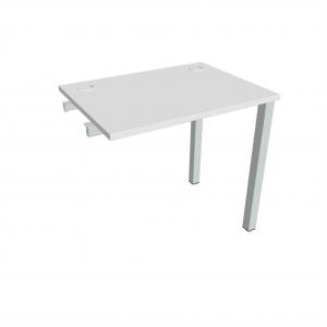 Pracovný stôl Uni k pozdĺ. reťazeniu, 80x75,5x60 cm, biela/sivá