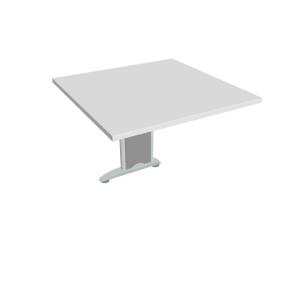 Doplnkový stôl Flex, 80x75,5x80 cm, biely/kov