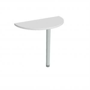 Doplnkový stôl Gate, 80x75,5x40 cm, biela/kov