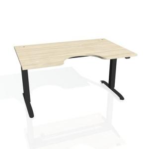 Pracovný stôl Motion Ergo, ZO, 2S, 120x70,5-120,5x90 cm, agát/čierna