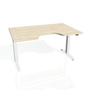 Pracovný stôl Motion Ergo, ZO, 2S, 120x70,5-120,5x90 cm, agát/biela