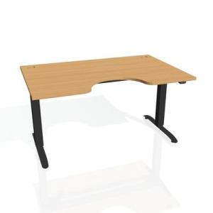 Pracovný stôl Motion Ergo, ZO, 2S, 120x70,5-120,5x90 cm, buk/čierna