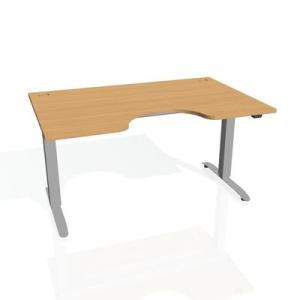 Pracovný stôl Motion Ergo, ZO, 2S, 120x70,5-120,5x90 cm, buk/sivá