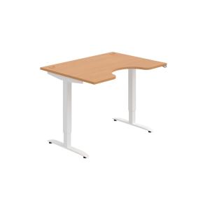 Pracovný stôl Motion Ergo, ZO, 2S, 120x70,5-120,5x90 cm, buk/biela