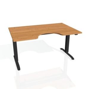 Pracovný stôl Motion Ergo, ZO, 2S, 120x70,5-120,5x90 cm, jelša/čierna