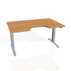 Pracovný stôl Motion Ergo, ZO, 2S, 120x70,5-120,5x90 cm, jelša/sivá