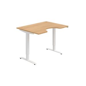Pracovný stôl Motion Ergo, ZO, 2S, 120x70,5-120,5x90 cm, dub/biela