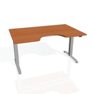 Pracovný stôl Motion Ergo, ZO, 2S, 120x70,5-120,5x90 cm, čerešňa/sivá