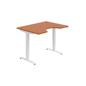 Pracovný stôl Motion Ergo, ZO, 2S, 120x70,5-120,5x90 cm, čerešňa/biela