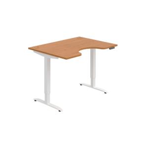 Pracovný stôl Motion Ergo, PO, 2S, 120x70,5-120,5x90 cm, jelša/biela