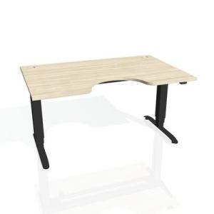 Pracovný stôl Motion Ergo, ZO, 3S, 120x61-128x90 cm, agát/čierna