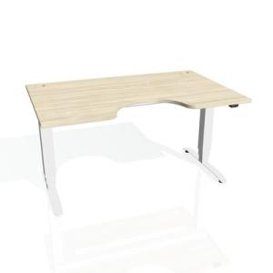 Pracovný stôl Motion Ergo, ZO, 3S, 120x61-128x90 cm, agát/biela