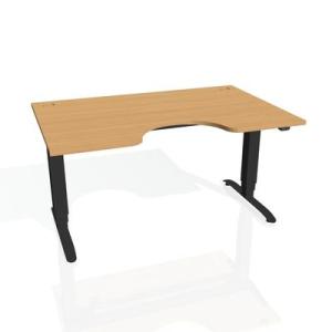 Pracovný stôl Motion Ergo, ZO, 3S, 120x61-128x90 cm, buk/čierna