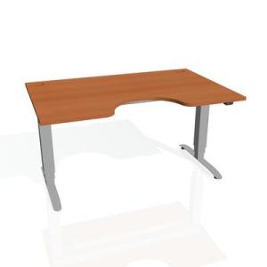 Pracovný stôl Motion Ergo, ZO, 3S, 120x61-128x90 cm, čerešňa/sivá