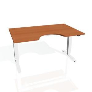 Pracovný stôl Motion Ergo, ZO, 3S, 120x61-128x90 cm, čerešňa/biela