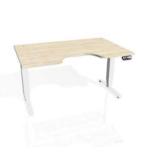 Pracovný stôl Motion Ergo, PO, 3S, 120x61-128x90 cm, agát/biela
