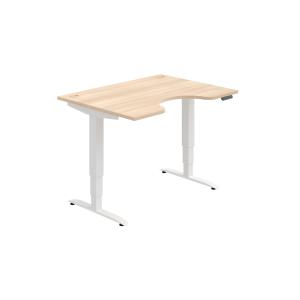Pracovný stôl Motion Ergo, PO, 3S, 120x61-128x90 cm, agát/biela