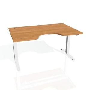Pracovný stôl Motion Ergo, ZO, 2S, 140x70,5-120,5x90 cm, jelša/biela