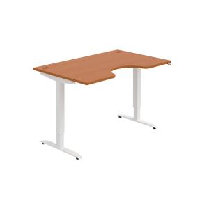 Pracovný stôl Motion Ergo, ZO, 2S, 140x70,5-120,5x90 cm, čerešňa/biela