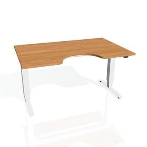 Pracovný stôl Motion Ergo, ZO, 3S, 140x61-128,x90 cm, jelša/biela