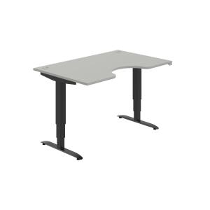 Pracovný stôl Motion Ergo, ZO, 3S, 140x61-128,x90 cm, sivá/čierna