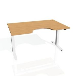 Pracovný stôl Motion Ergo, ZO, 2S, 160x70,5-120,5x90 cm, buk/biela