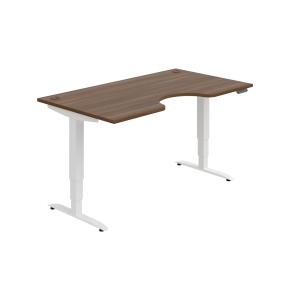 Pracovný stôl Motion Ergo, PO, 3S, 160x61-128x90 cm, orech/biela