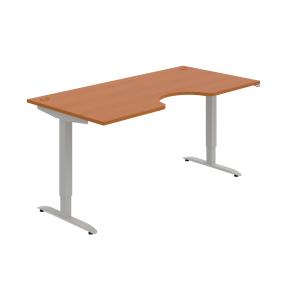 Pracovný stôl Motion Ergo, ZO, 2S, 180x70,5-120,5x90 cm, čerešňa/sivá