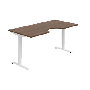 Pracovný stôl Motion Ergo, ZO, 2S, 180x70,5-120,5x90 cm, orech/biela