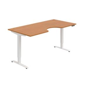 Pracovný stôl Motion Ergo, PO, 2S, 180x70,5-120,5x90 cm, jelša/biela
