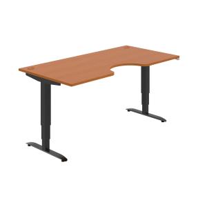 Pracovný stôl Motion Ergo, ZO, 3S, 180x61-128x90 cm, čerešňa/čierna