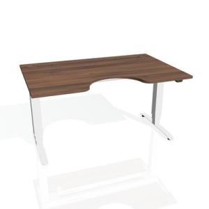 Pracovný stôl Motion Ergo, ZO, 3S, 180x61-128x90 cm, orech/biela