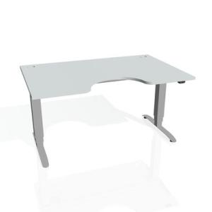 Pracovný stôl Motion Ergo, ZO, 3S, 180x61-128x90 cm, sivá/sivá