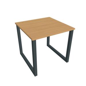 Pracovný stôl UNI O, 80x75,5x80 cm, buk/čierna