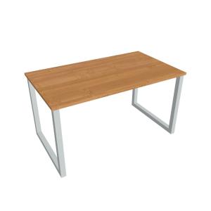 Rokovací stôl UNI O, 140x75,5x80 cm, jelša/sivá
